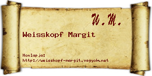 Weisskopf Margit névjegykártya